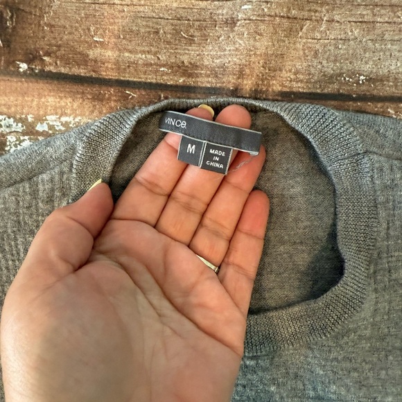 Vince Men's Crewneck Sweater in Heather Gray - Picture 2 of 11